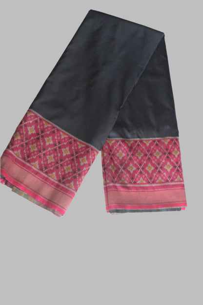 Black- Patola border Semi Silk Saree SSS108